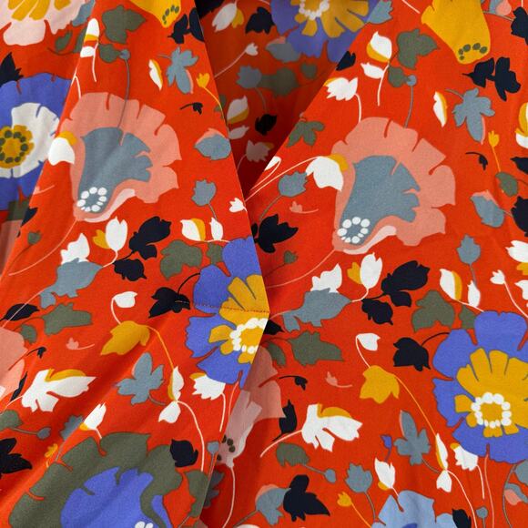 CABI Blouse Size Small 5892 Replay Floral Short Sleeve V-Neck Tunic Office Work - Picture 6 of 16